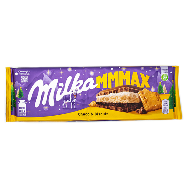 Milka Choco&Biscuit шоколадная плитка молочный шоколад, печенье